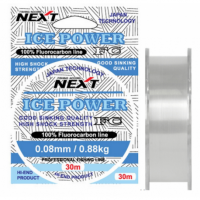 Next, Монолеска Ice Power, флюорокарбон, тонущая, 30м, 0.16мм, 3.00кг на X-FISHING