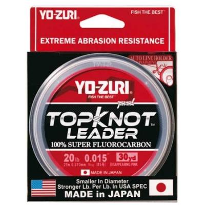 Duel/Yo-zuri, Монолеска Topknot Leader Fluorocarbon 100%, 27м, 0.810мм, 80lb на X-FISHING