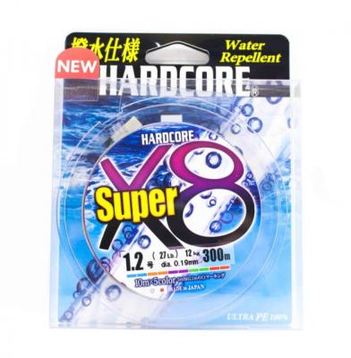 Duel/Yo-zuri, Шнур Hardcore Super X8, 300м, 1.2, 27lb, арт.H4323-5C на X-FISHING