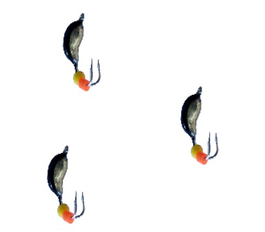 GRFish, Мормышка "Коза", свинец, 2мм, с двумя белыми полосками, 20шт. на X-FISHING