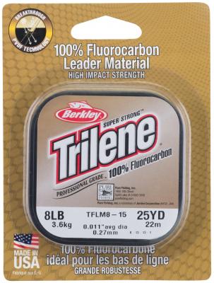 Berkley, Монолеска Trilene 100% Fluorocarbon 25м, 0.18мм, Clear на X-FISHING