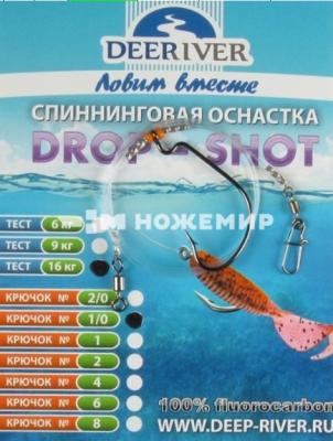 РФ, Оснастка Drop Shot, 40см, 6кг, №6 на X-FISHING