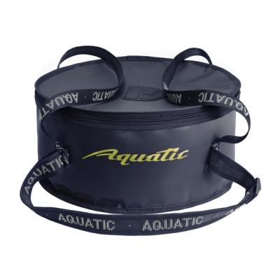 Aquatic, Ведро для прикормки В-03С с крышкой, синее, 420мм, арт.В-03С-420 на X-FISHING
