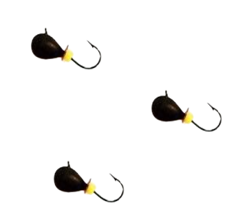GRFish, Мормышка "Капля", вольфрам, 3мм, 0.3г, черная, 15шт. на X-FISHING