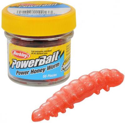 Berkley, Имитация личинки Powerbait Power Honey Worm, 55шт., Hot Orange на X-FISHING