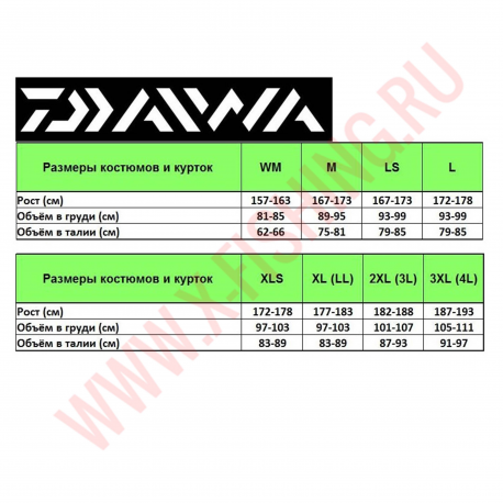 Daiwa, Костюм PI-5013, поддёвка, Black, 4L (EU-XXL) на X-FISHING