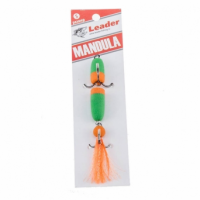 Next Fishing Accord, Мандула классическая, L, 105мм, 3шт, #035,зеленый-оранжевый-оранжевый на X-FISHING