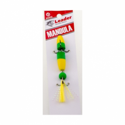 Next Fishing Accord, Мандула классическая, L, 105мм, 3шт, #006, желтый-зеленый-желтый на X-FISHING