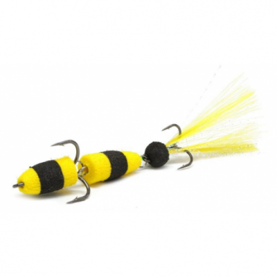 Next Fishing Accord, Мандула классическая, L, 105мм, 3шт, #001, желтый-черный-желтый на X-FISHING