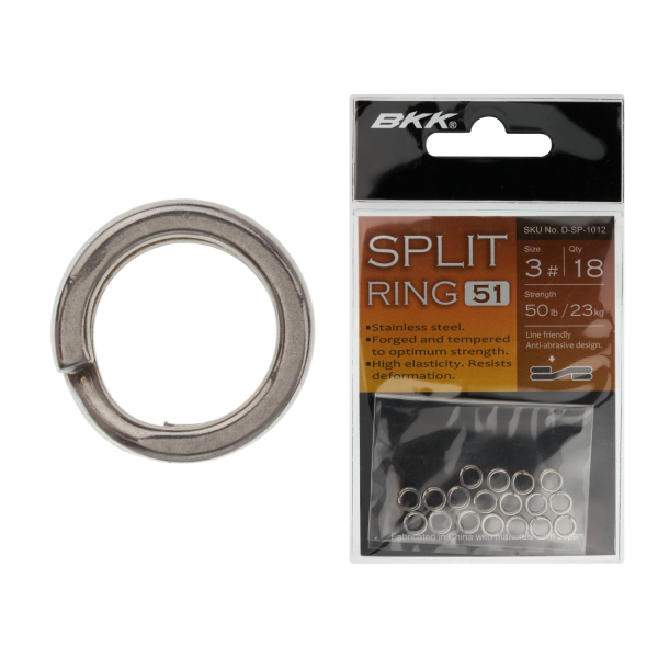 BKK, Заводное кольцо SPLIT RING-51 Размер:3 на X-FISHING