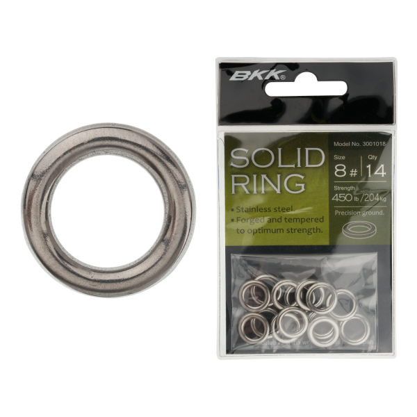 BKK, Кольцо цельное для оснасток Solid Ring-51, №8, 14шт. на X-FISHING