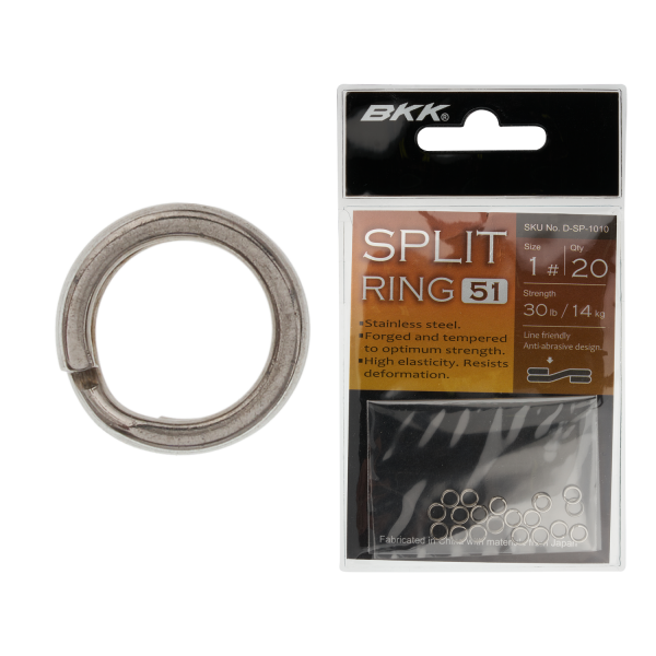 BKK, Заводное кольцо SPLIT RING-51 Размер:1 на X-FISHING